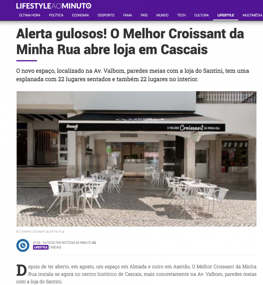 O Notícias ao Minuto já alertou os gulosos de cascais! Não deixem de ir à Av. Valbom.