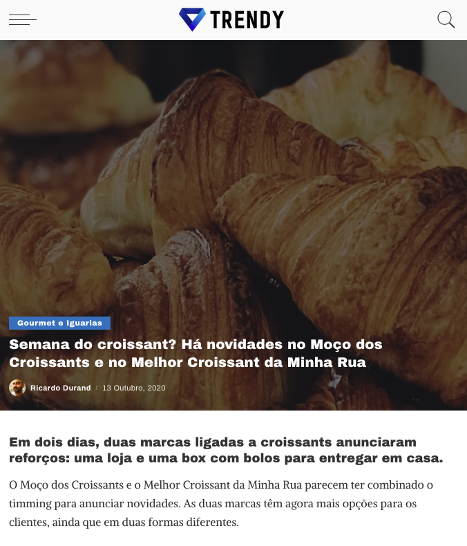 Ser delicioso está na moda. E nós já estamos na Trendy.